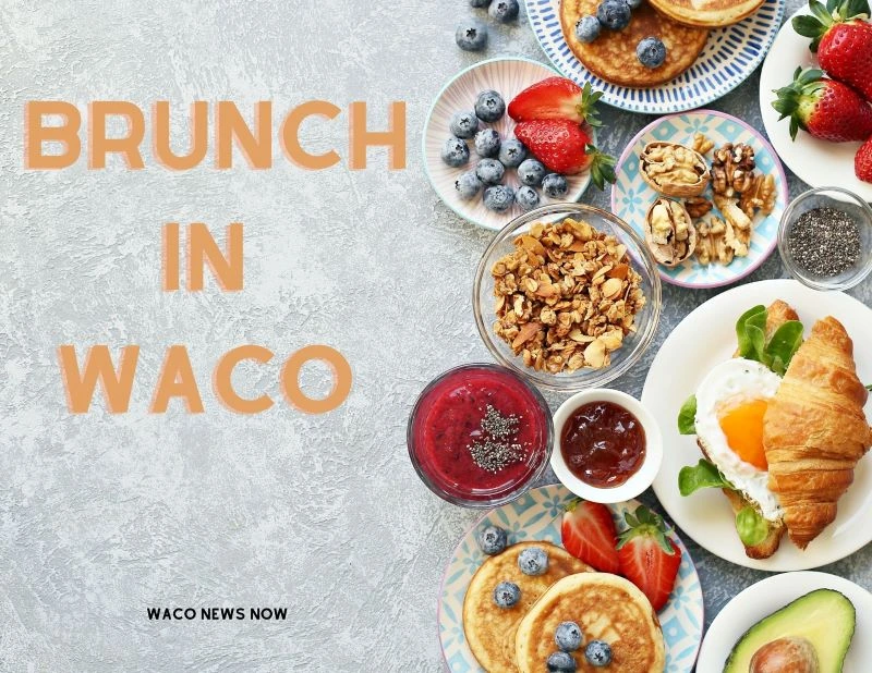 A colorful brunch spread with diverse dishes.