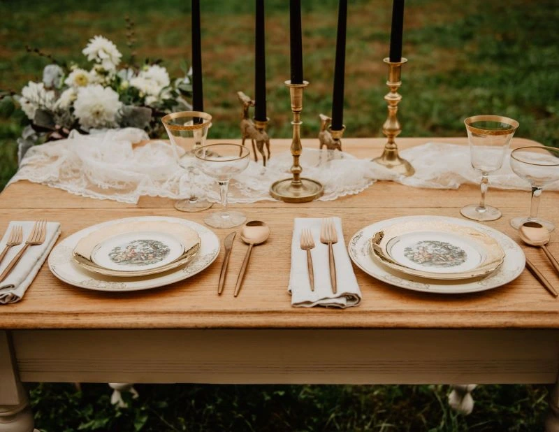An elegant brunch table setting in Waco.