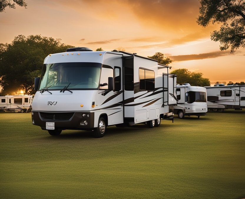 A collage of images showcasing the top-notch amenities and scenic beauty of the 10 Best Luxury RV Parks in Waco.