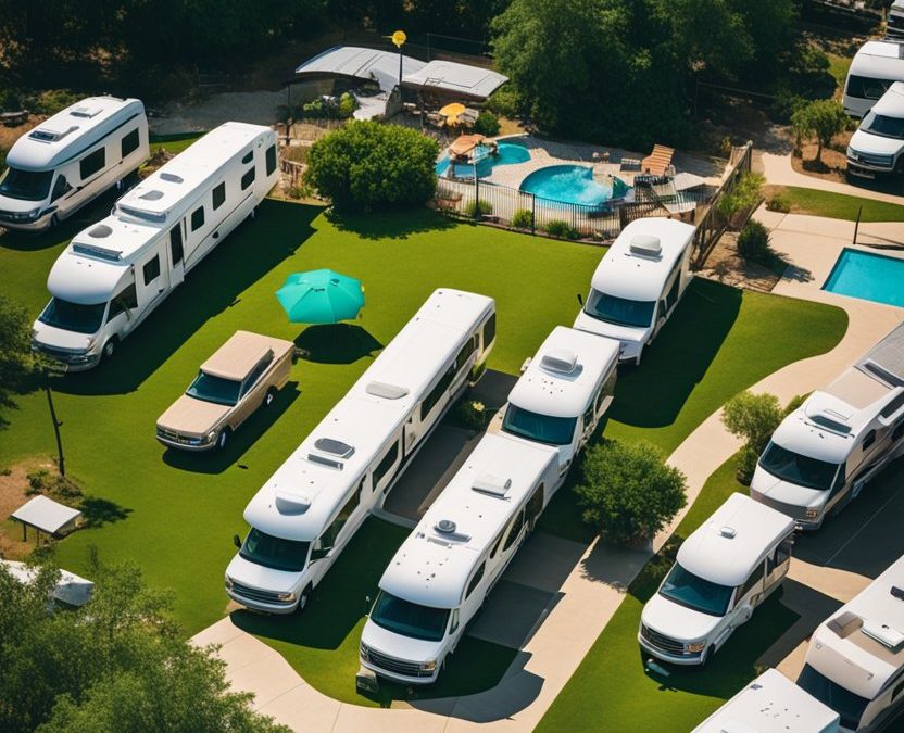 RV park with swimming pool and recreational facilities in Waco