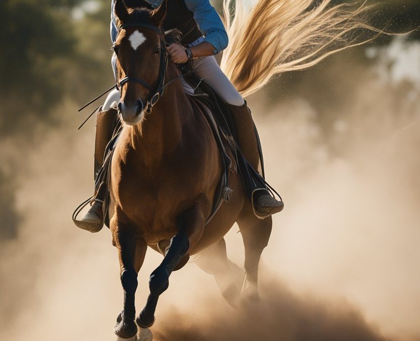 Woman enjoying horseback riding in Waco's picturesque countryside.