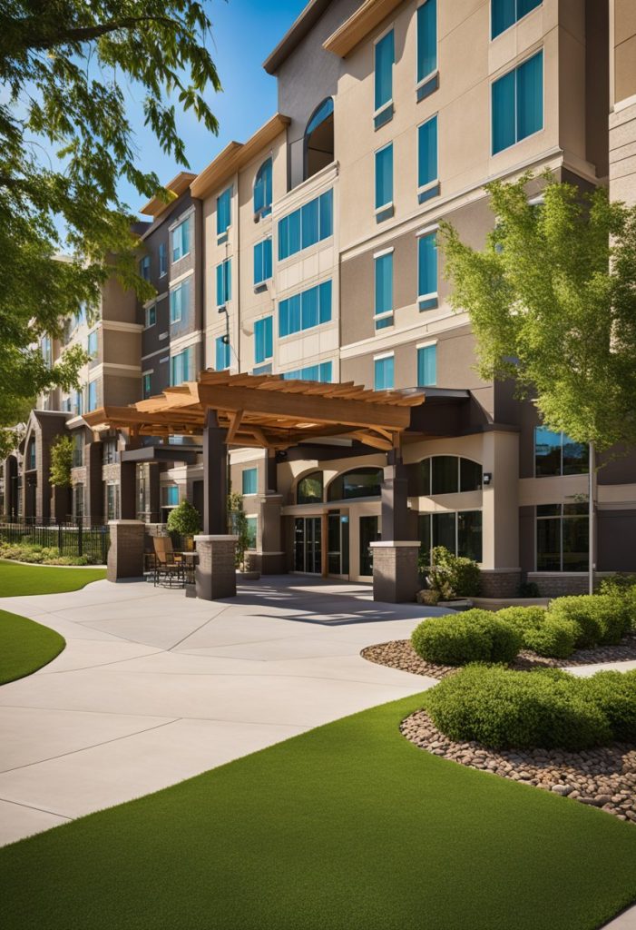 Homewood Suites by Hilton Waco: hotel exterior with prominent fitness center, surrounded by lush landscaping and modern architecture