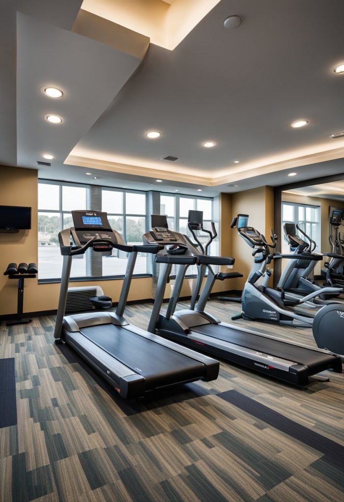 The Residence Inn Waco South hotel features a modern fitness center with state-of-the-art equipment and ample space for guests to exercise and stay active