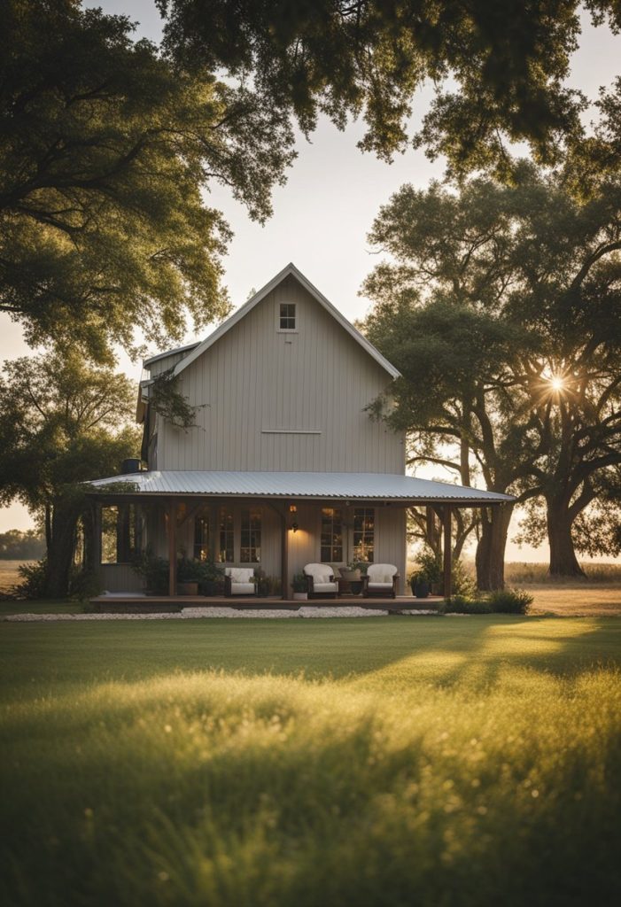 A cozy cottage sits on a small farm, just 16 minutes from Silos Vacation Rentals near downtown Waco