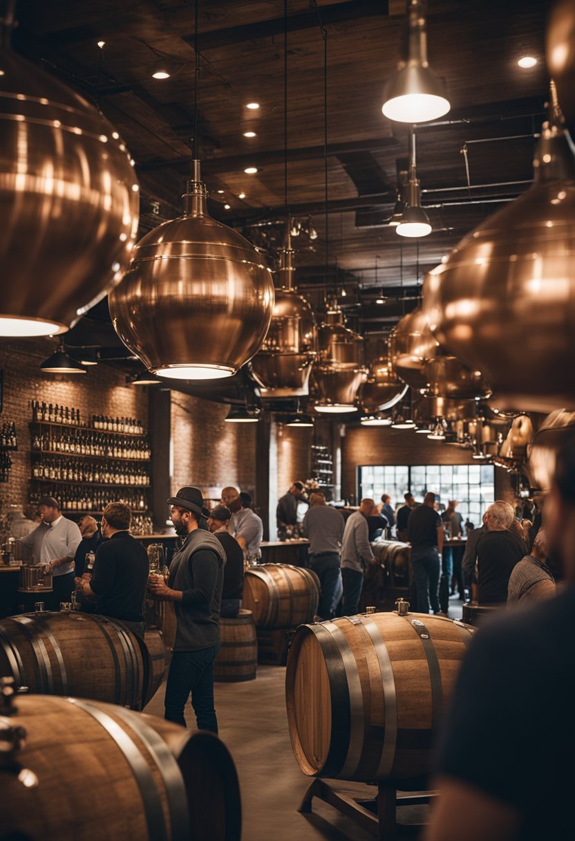 Experience the vibrant brewery and distillery scene in Waco, with Balcones Distilling as a focal point. Industrial equipment, barrels, and a welcoming tasting room create an inviting atmosphere. Discover why it's among the Best Breweries and Distilleries in Waco