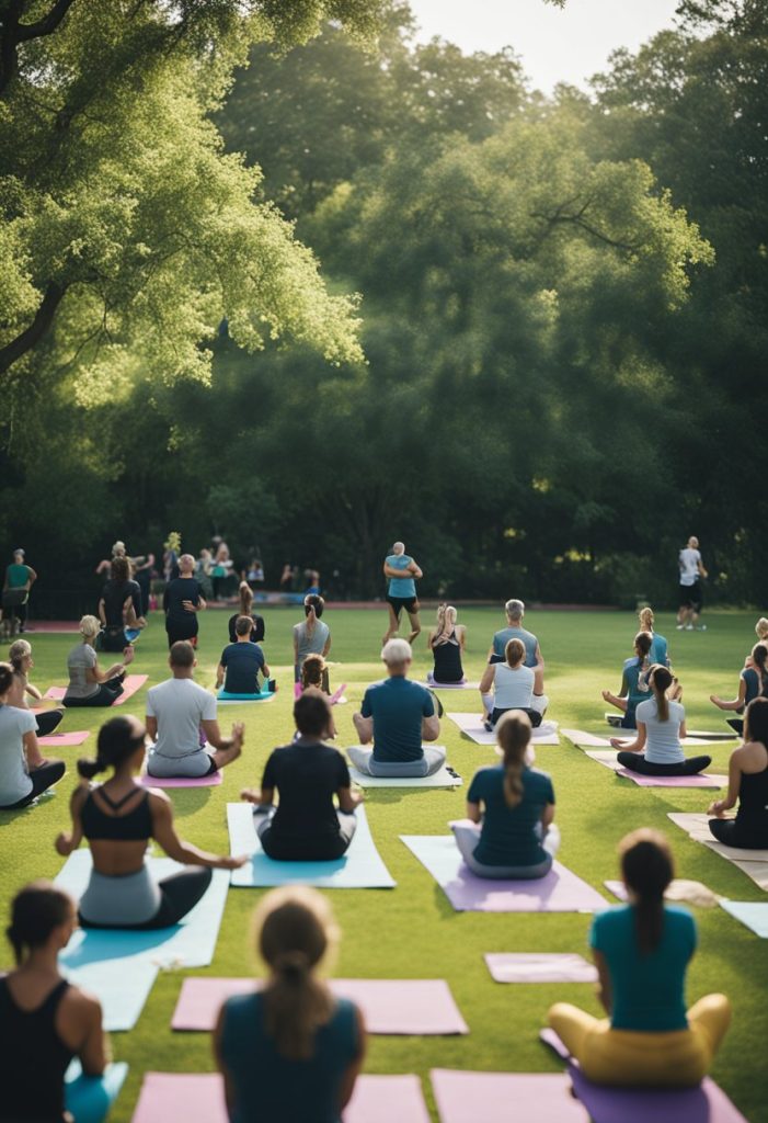 The serene setting and group exercise promote health and wellness