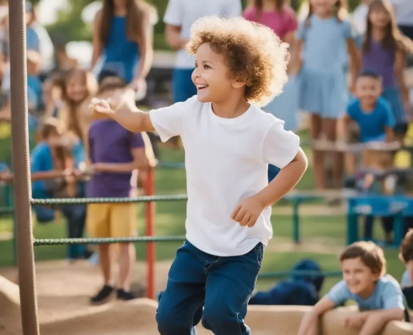 Child playing at Council Acres Park in Waco