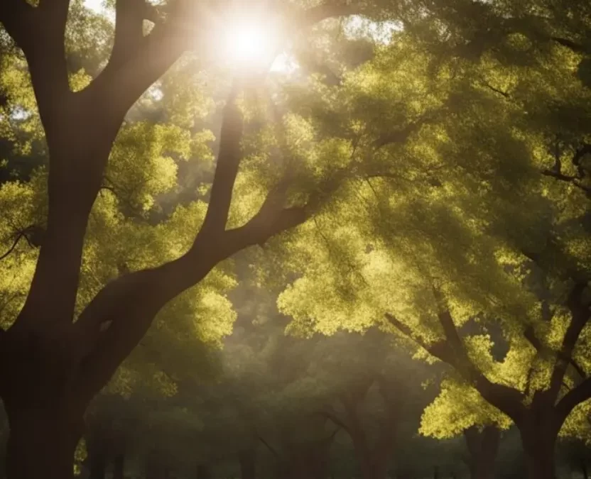 Scenic view of trees at Dewey Park in Waco, Texas