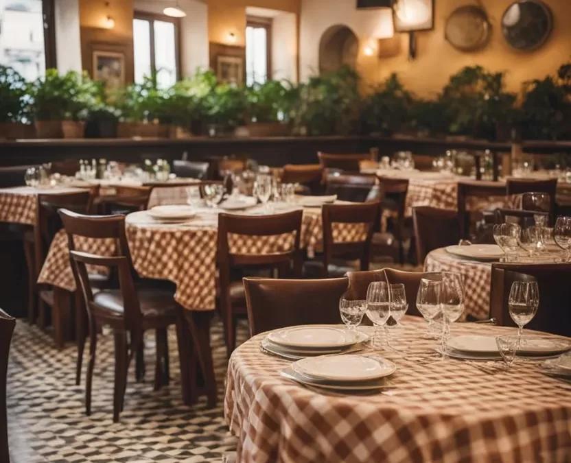 Cozy interior of a top Italian restaurant in Waco