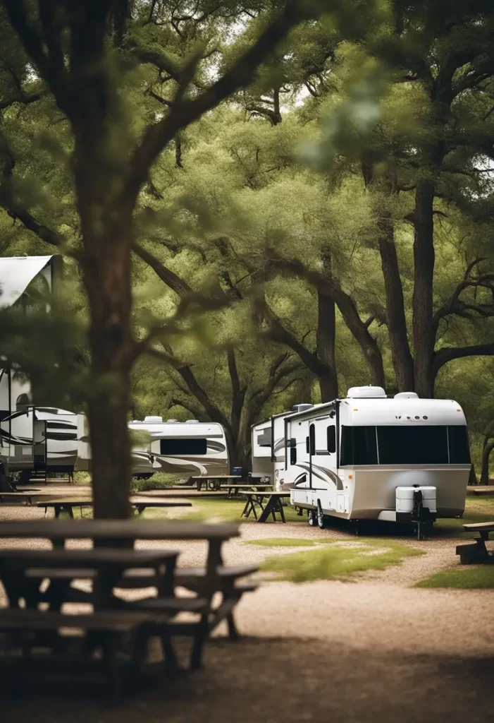 Families enjoying a group camping experience in Waco, Texas, showcasing the beauty of choosing Waco for group camping facilities