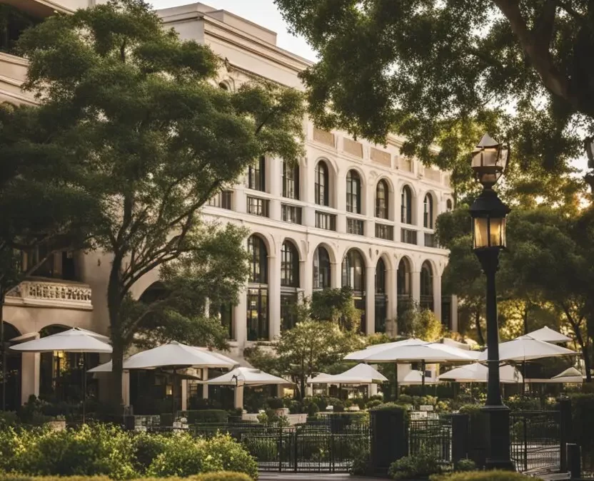 Luxurious hotel suite in Waco, Texas featuring elegant decor and stunning views