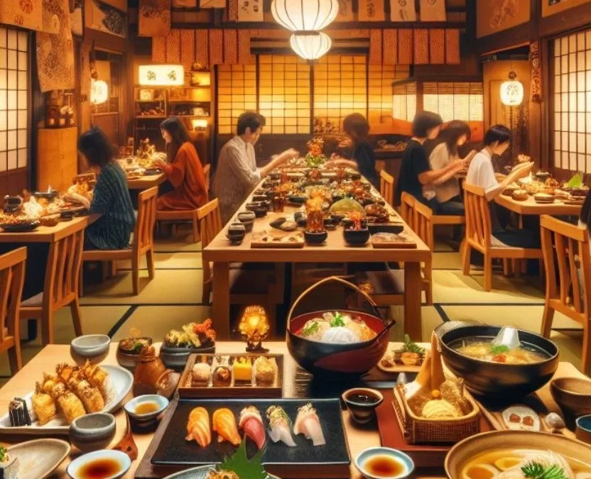 Interior of a Japanese restaurant in Waco, Texas