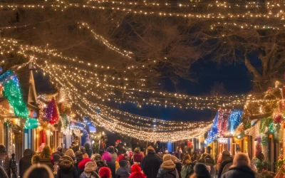 Christmas Lights in the Village in Waco, Texas