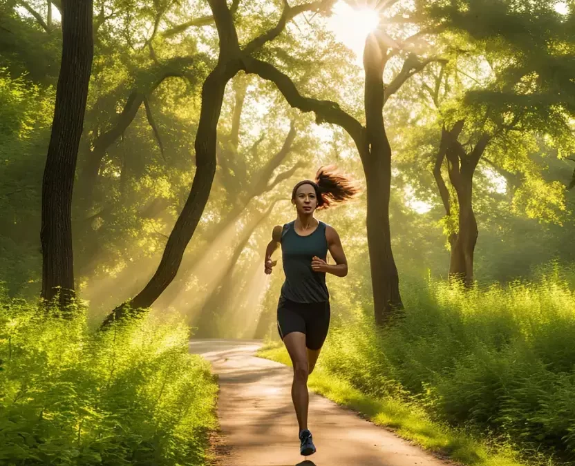 Girl running in one of the 10 Safe Outdoor Trails and Parks in Waco Texas